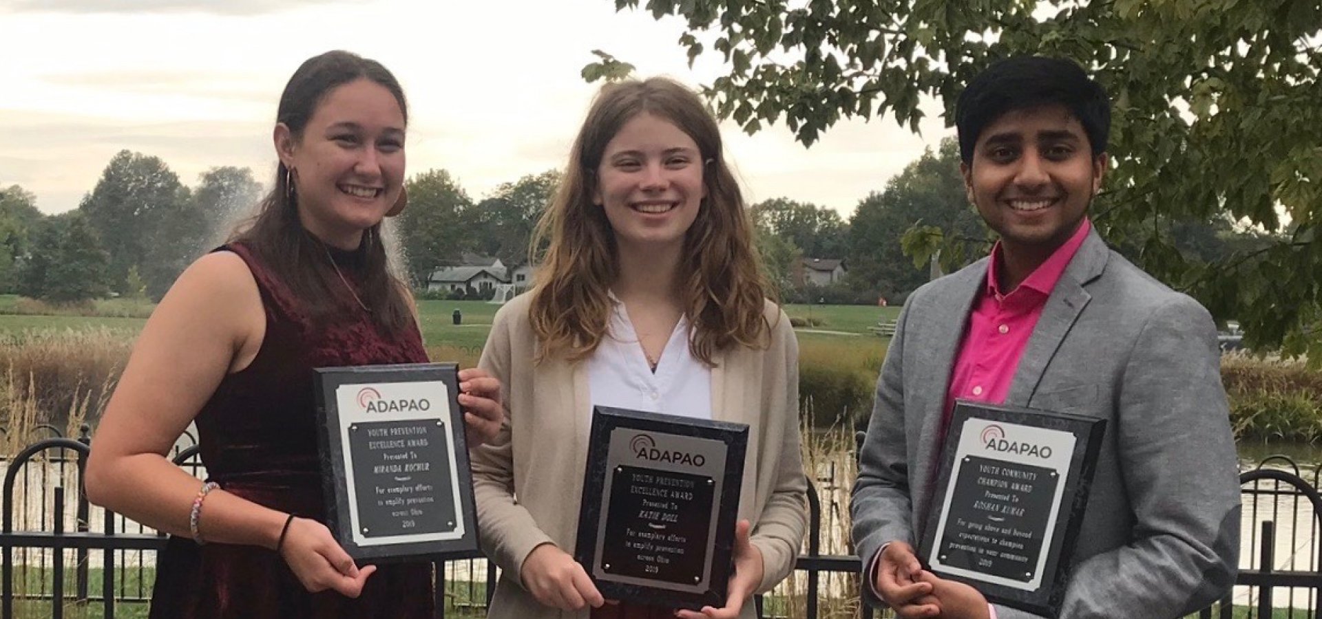 Youth Prevention Award recipients are all smiles.